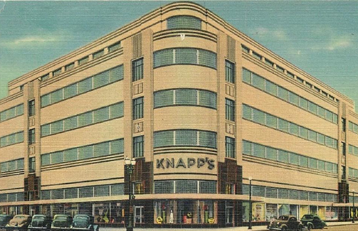 Historical photo of the Knapp's building