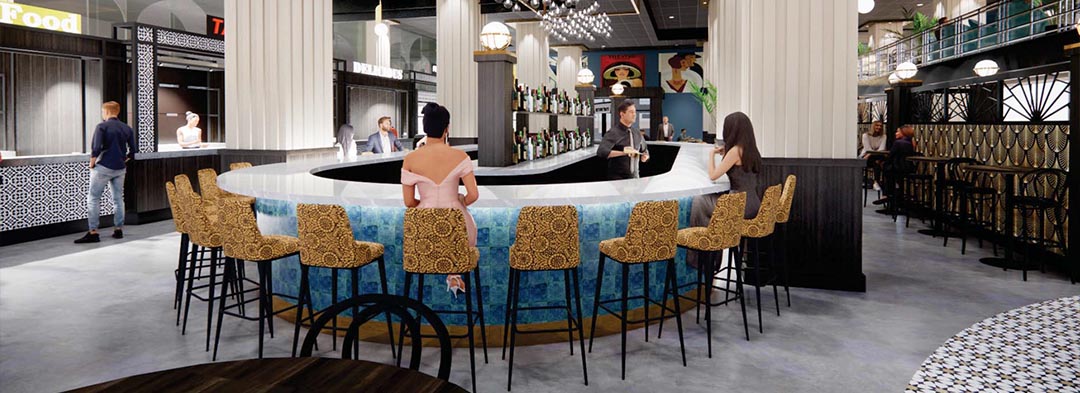 Rendering of the interior space